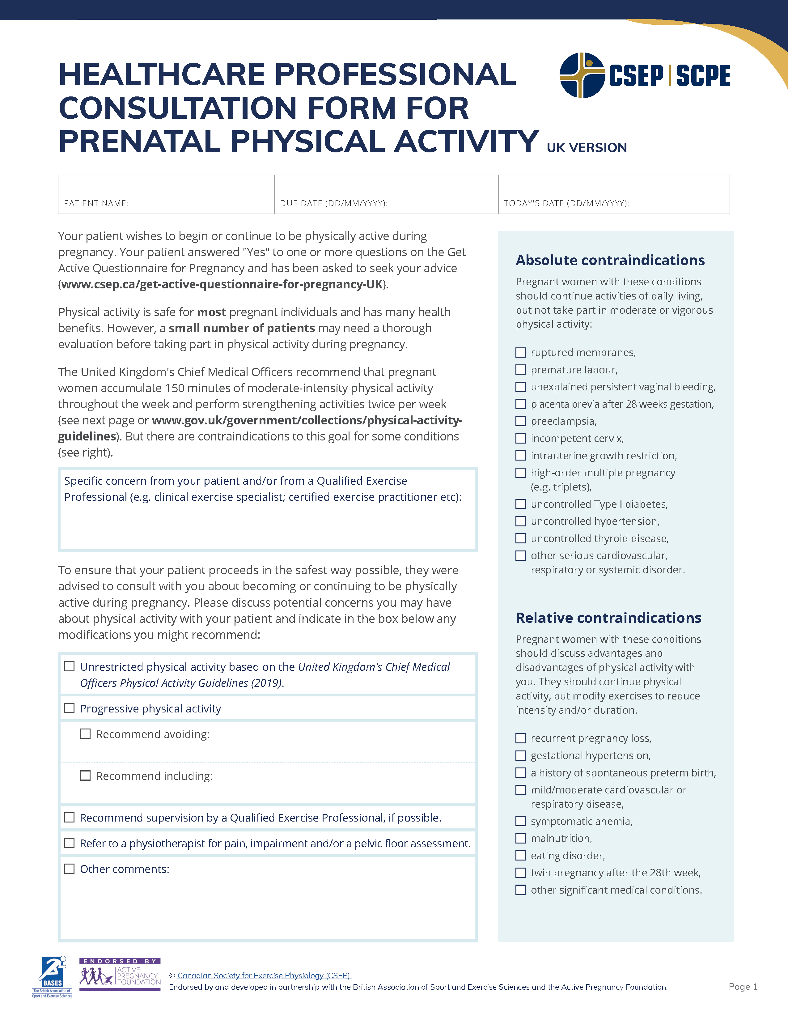 GAQ for Pregnancy Health Care Provider Consultation Form p1